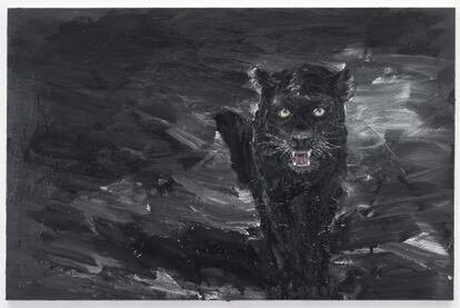 La obra de Yan Pei-Ming, Black Panther
