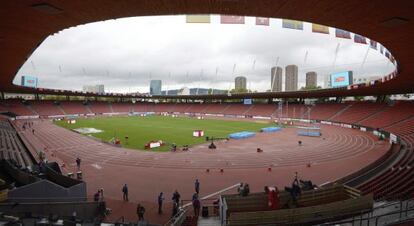 El estadio Letzigrund de Zúrich, donde se celebran los Europeos de atletismo.