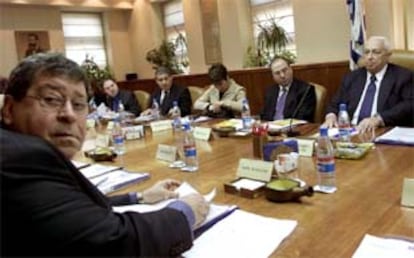 Imagen de la reunión semanal del gabinete israelí, esta mañana.