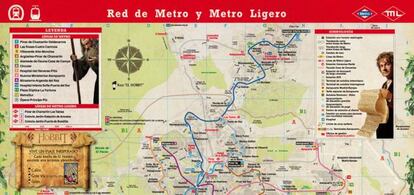 El plano de metro, 'tomado' por los personajes de la película.