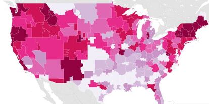 Mapa de CartDB de Estados Unidos