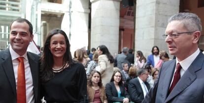 Aguado y Villacís, con Ruiz-Gallardón en el día de Madrid.