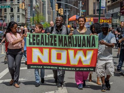 Manifestación a favor de la legalización de la marihuana el pasado mayo.