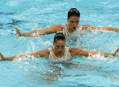 Mengual y Fuentes, durante el ejercicio.