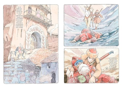 Páginas del cómic 'El viaje de Shuna'.