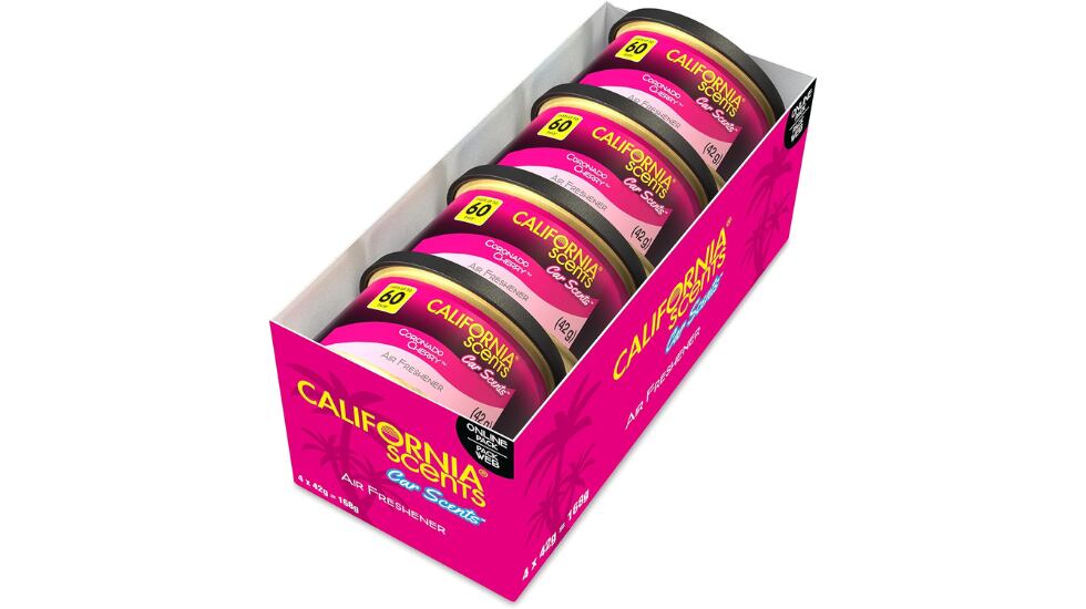 Esta es la presentación de cuatro unidades del ambientador.