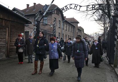 Interior do campo de concentração de Auschwitz em 27 de janeiro de 2016, quando se comemora o 71 aniversário de sua libertação. Ali foram assassinadas mais de um milhão de pessoas.