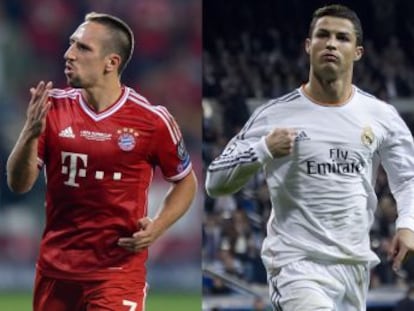 Messi, Ribéry e Cristiano Ronaldo.