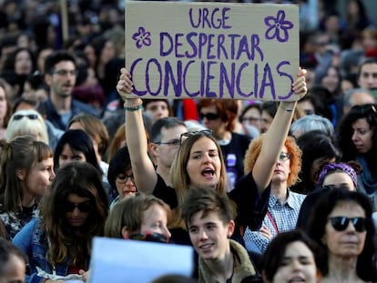 Manifestación feminista en protesta por la sentencia de La Manada.