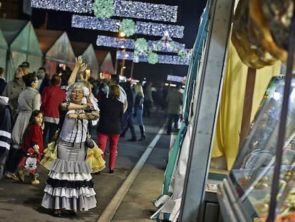 Casetes a la Feria de Abril, ubicada al Fòrum de Barcelona, l'any passat.