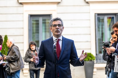 Félix Bolaños, ministro de la Presidencia y de Justicia, este jueves.