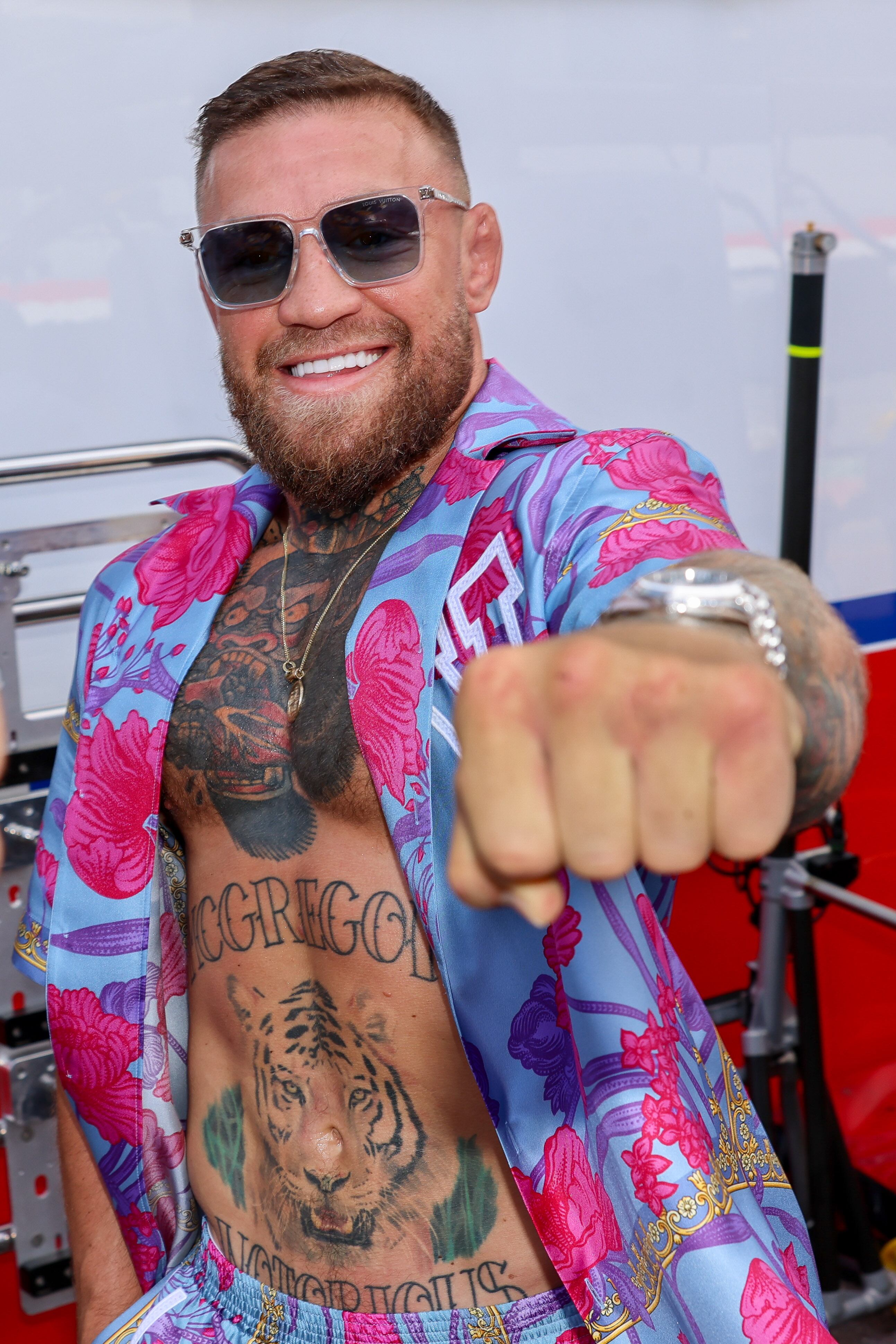 Conor McGregor, icono de estilo a su manera en Mónaco en 2022.