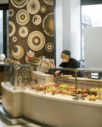 Uno de los mostradores de la tienda La Grande Épicerie, en París (Francia).