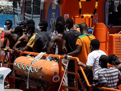 Rescate de una patera en Gran Canaria el pasado 6 de agosto.