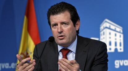 El vicepresidente José Ciscar, en la rueda de prensa tras el pleno del Consell.