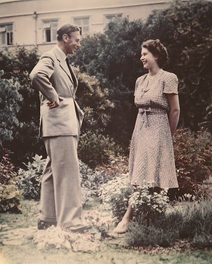 Elizabeth II y Jorge VI de Inglaterra