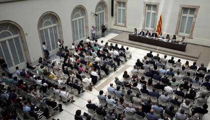 Acte de presentació de la llei del referèndum.