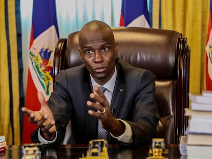 O presidente, Jovenel Moïse, em uma entrevista ao EL PAÍS, em fevereiro deste ano.