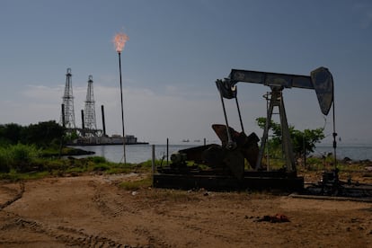 Un pozo petrolero en Cabimas (Zulia, Venezuela), en noviembre de 2023.