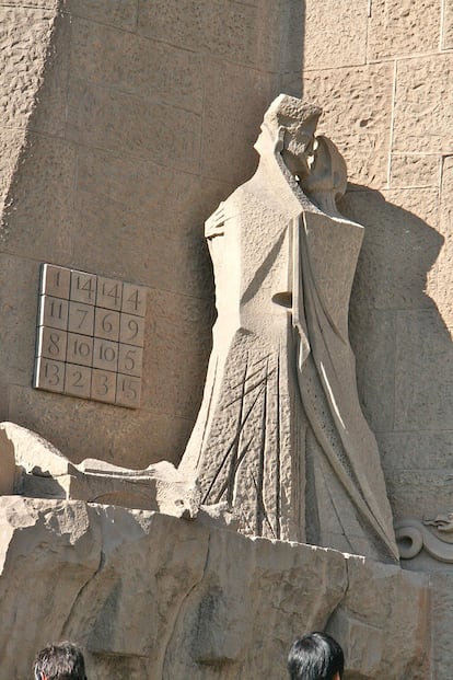 Amantes en el Portal, cuadrado mágico Sagrada Familia