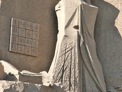 Amantes en el Portal, cuadrado mágico Sagrada Familia