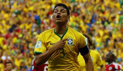 Thiago Silva foi capitão na Copa 2014.