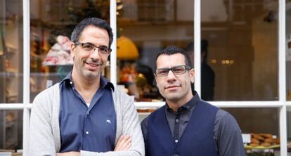 Yotam Ottolenghi, cuiner i escriptor israelià, i, a la dreta, el seu soci palestí Sami Tamimi.
