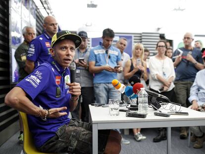 Valentino Rossi, en la conferencia de prensa ofrecida en Mugello.