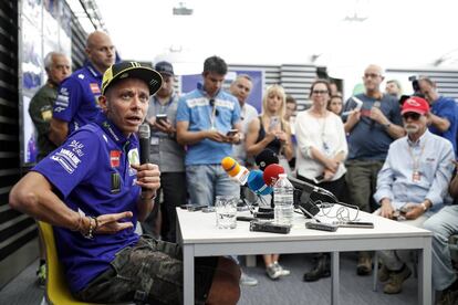 Valentino Rossi, en la conferencia de prensa ofrecida en Mugello.