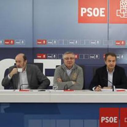 José Luis Rodríguez Zapatero en la reunión con los candidatos del PSOE a la presidencia de las comunidades autónomas