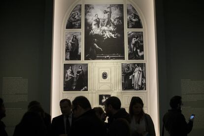 Bocetos presentes en la exposición 'Murillo y los capuchinos de Sevilla'.