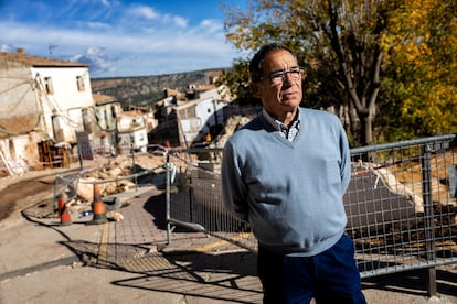 Evelio López, hermano de Antonia, este martes en Letur.