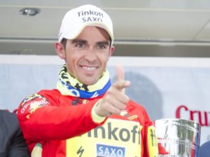 Contador, durante la Vuelta a Andalucía
