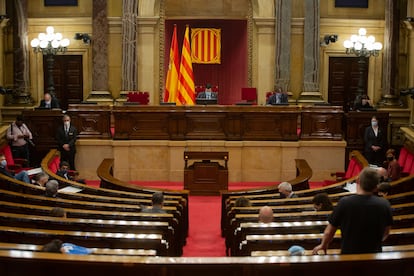 Hemiciclo del Parlament durante una sesión plenaria.