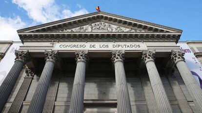 Fachada del Congreso de los Diputados. 