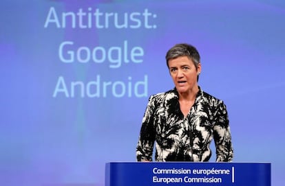 La comisaria europea de Competencia, Margrethe Vestager.