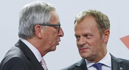 Jean-Claude Juncker y Donald Tusk.