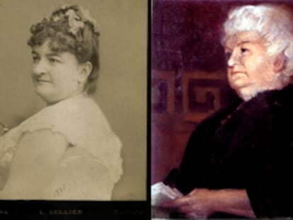 La escritora Emilia Pardo Bazán, retratada en 1869, 1885 y hacia el final de su vida. / MUSEO LÁZARO GALDIANO / ATENEO DE MADRID