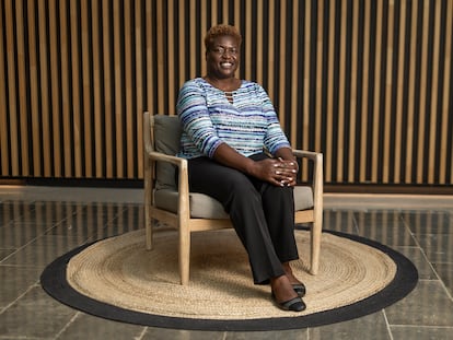 Hellen Nyakundi, científica keniana, fotografiada en la sede de la fundación Probitas, en Barcelona, el 30 de septiembre.