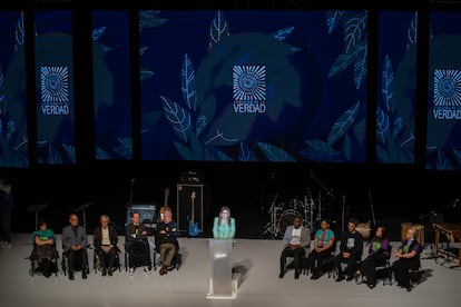 Entrega del Informe Final de la Comisión de la Verdad,en Bogotá, el 28 de junio de 2022.