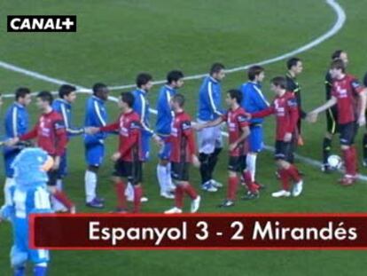 Espanyol, 3 - Mirandés, 2