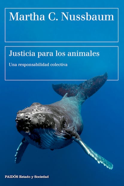 Portada del libro "Justicia para los animales"  de Martha C. Nussbaum. Editorial Paidós. 2023