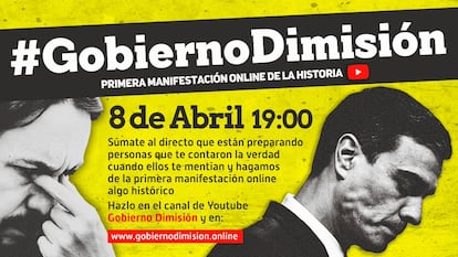 Anuncio del programa contra el Gobierno en un canal de Youtube.