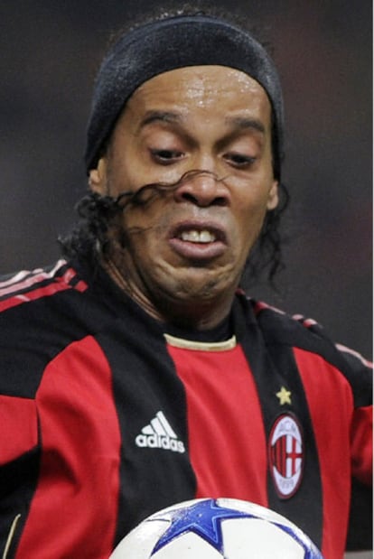 Ronaldinho, con el Milan.