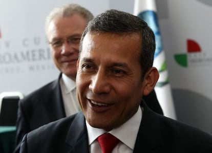 El presidente de Per&uacute;, Ollanta Humala, en Veracruz.