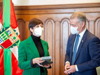 El lehendakari Urkullu recibe este viernes en Ajuria Enea a la ministra de Política Territorial, Isabel Rodríguez.