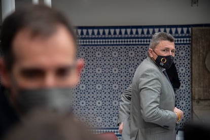 Juan José Liarte (en primer plano) y Pascual Salvador, en la Asamblea Regional de Murcia en febrero.