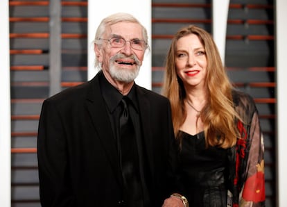 Martin Landau junto a su hija Susan Landau Finch, en 2005.