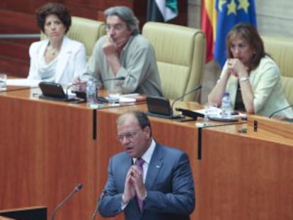 José Antonio Monago, durante su intervención en la primera jornada de investidura