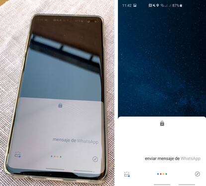 Mensajes de WhatsApp con el asistente de Google desde la pantalla de bloqueo.